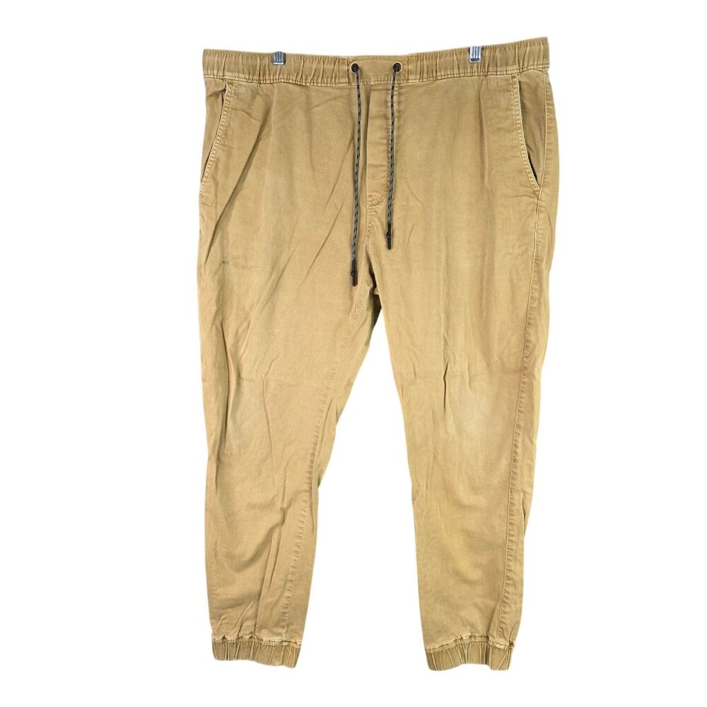 Mens American Eagle Tan Extreme Flex Jogger Pants Cotton Blend Elastic Waist XL